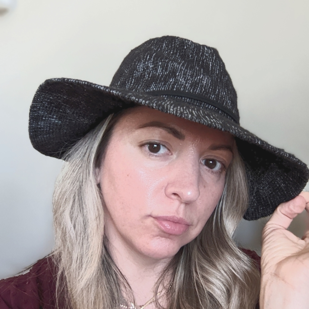 Black floppy hat